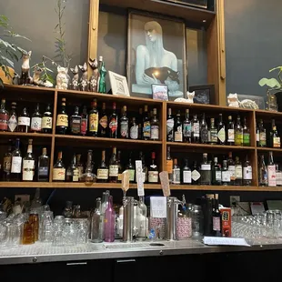 Behind the bar