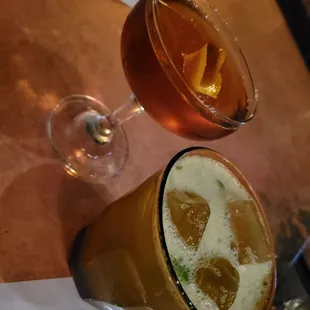 Hot Prowl ( bourbon) and E&E (tequila mezcal)