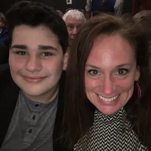 Inside the theater waiting for the show.