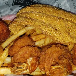 chicken wings and fried chicken, food