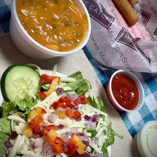 Bowl of Gumbo and Cheese Grits