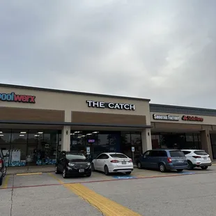 The Catch is located down from the gym at the SW corner of Coit &amp; Campbell.