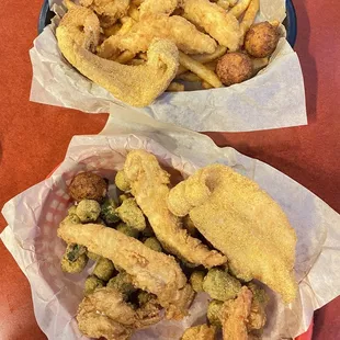 Fried Okra Catch Fries Chicken Tenders Catch Fried Fish Shrimp Hush Puppies