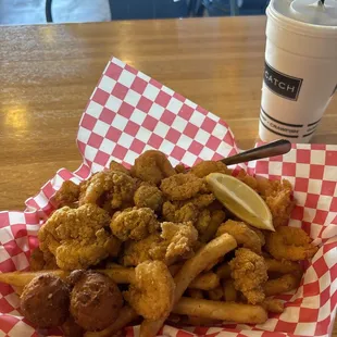 Med - Catfish Nuggets and Shrimp