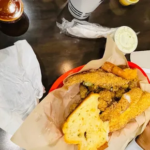 Catfish Fried Okra Add (1) Garlic Bread