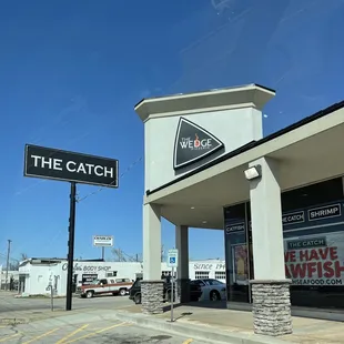 The front of the building