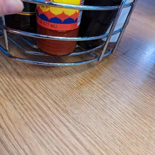 The table was dirty.