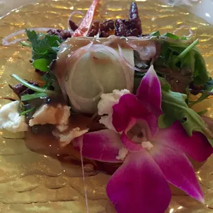 The most beautiful salad I have ever eaten. Delicious too.