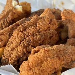 Catfish and shrimp combo