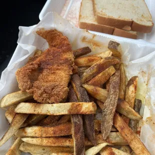 Spicy Catfish with Fries!