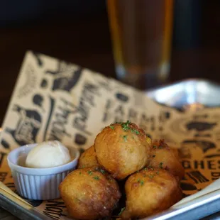 Hush Puppies and a beer!