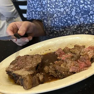 The prime rib was very fatty. Half the plate is waste.