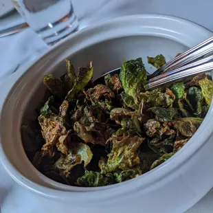a bowl of food on a table