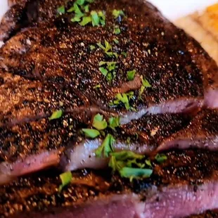 Prime Ribeye was perfectly cooked