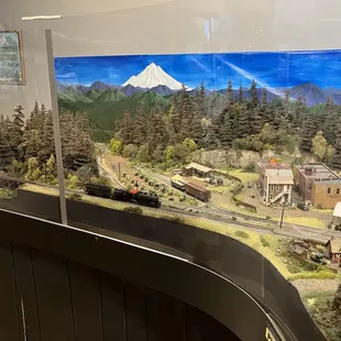 Don&apos;t forget to check out the model train! Look for all the fun details like Bigfoot in the woods :)