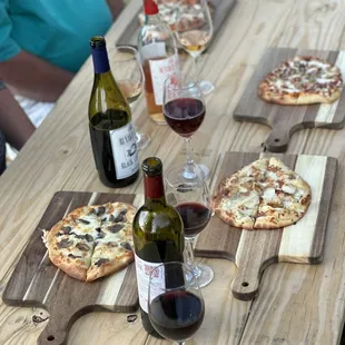 What goes better with wine than a flat bread pizza?
