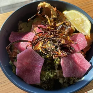 The Up River Grain Bowl with cauliflower rice and broccoli