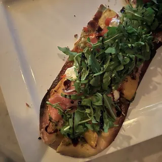 Grilled Peach & Serrano Flatbread