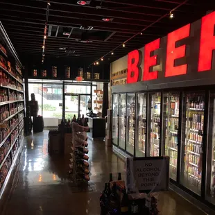 a view of a beer aisle