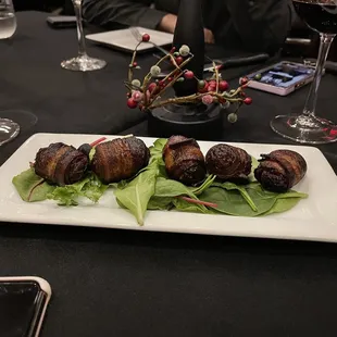 (5) Bacon Wrapped Dates