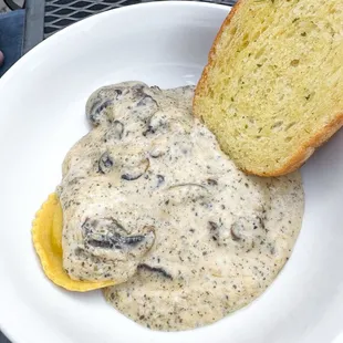 Mushroom ravioli