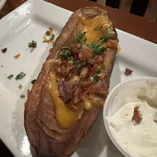 Potato skin appetizer.