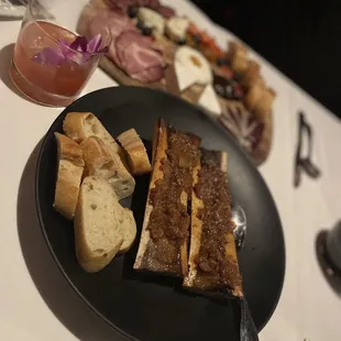 Bone marrow and charcuterie board appetizer