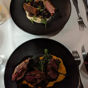 Entrees- Duck and Venison