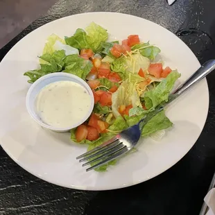 Side salad, disappointing for a $2 upcharge