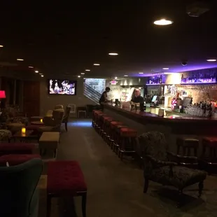 the bar and lounge area