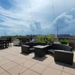 Outdoor seating, but ours are limited on this side