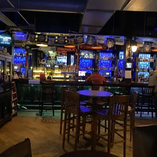 the interior of a pub