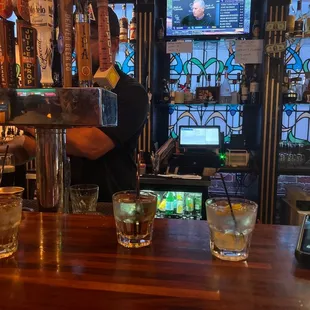 a bartender at a bar