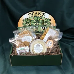 Afternoon at the Irish Pub Gift Box - includes all the foods you need for an afternoon at the pub, plus your very own pub sign!