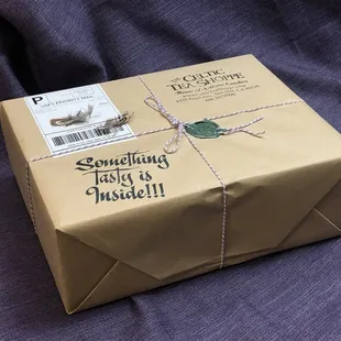 New packaging option for shipping or pickup - Brown Paper Wrap with colored bakery string and wax seal