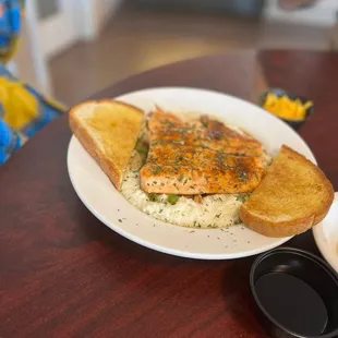 a plate of food on a table