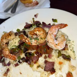 Shrimp &amp; Grits - Sorry, we started eating before snapping the photo.