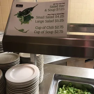 Salad Bar is included in buffet or may be separate