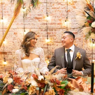 Ceremony alter turned into sweet heart table during reception