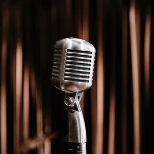 an old fashioned microphone