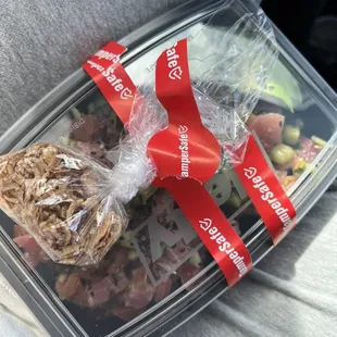 Packaging of the tuna ceviche / Pink Panther Ceviche
