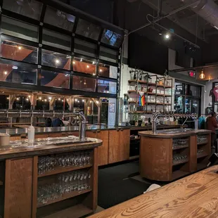 the bar area