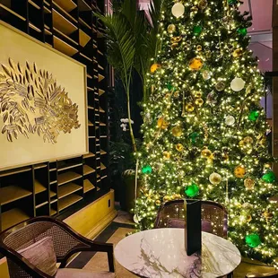 a decorated christmas tree