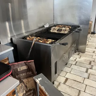 Charcoal grill bags were loaded into grill