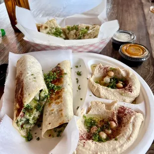 Beef Kabab Wrap - Not quite as good as the shawarma but still tasty. Great hummus/bread though! And always get sauce.