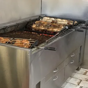 Meats a cooking!! This place smells heavenly!