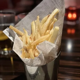 Fries which came with the Charcoal Room Burger