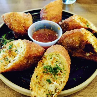 Crab cake egg rolls