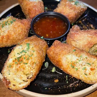 Crab Cake Eggs Rolls