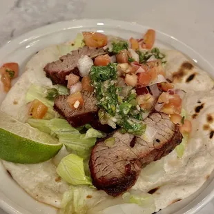 Chimichurri beef taco